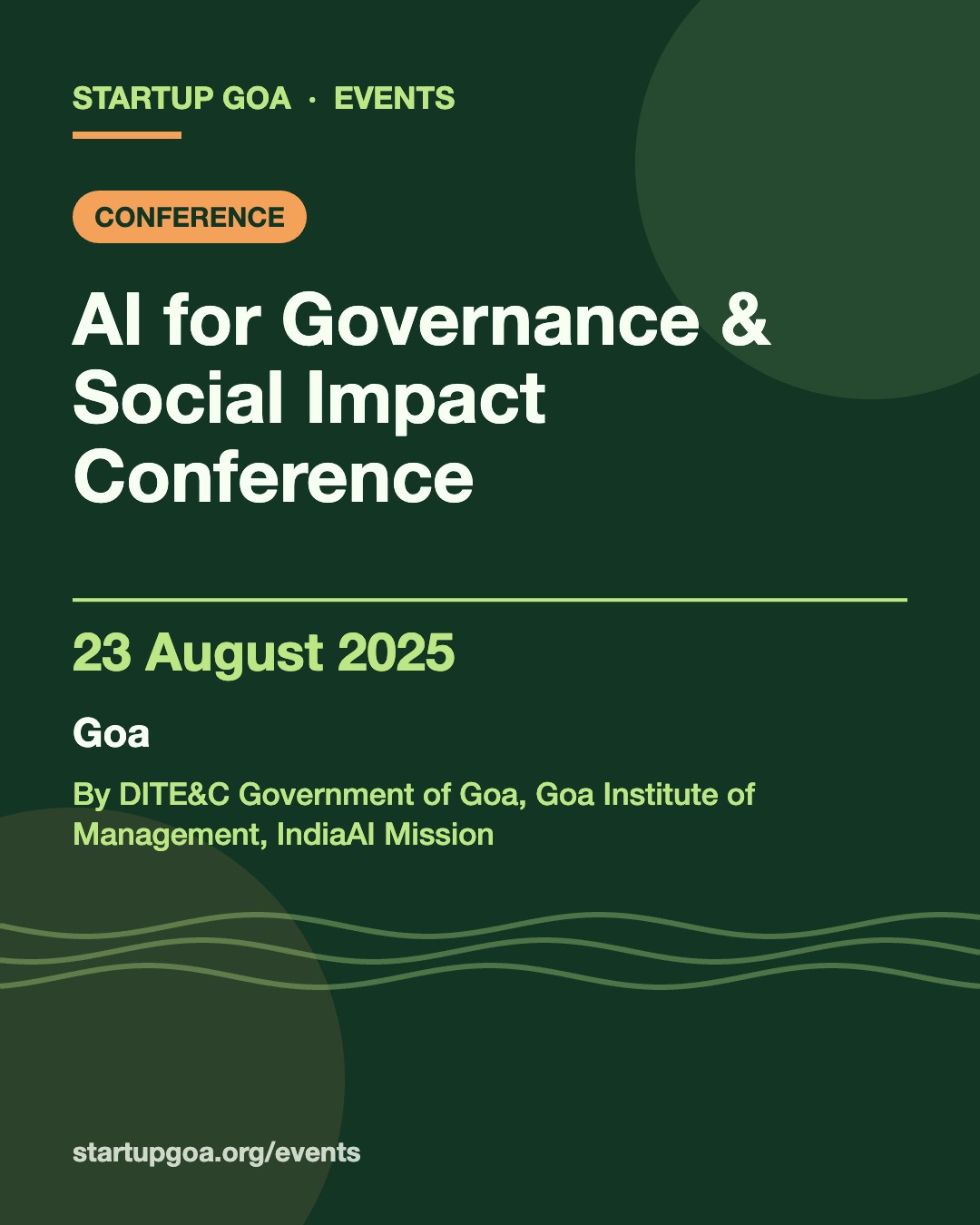 Poster: AI for Governance & Social Impact Conference, 23 August 2025