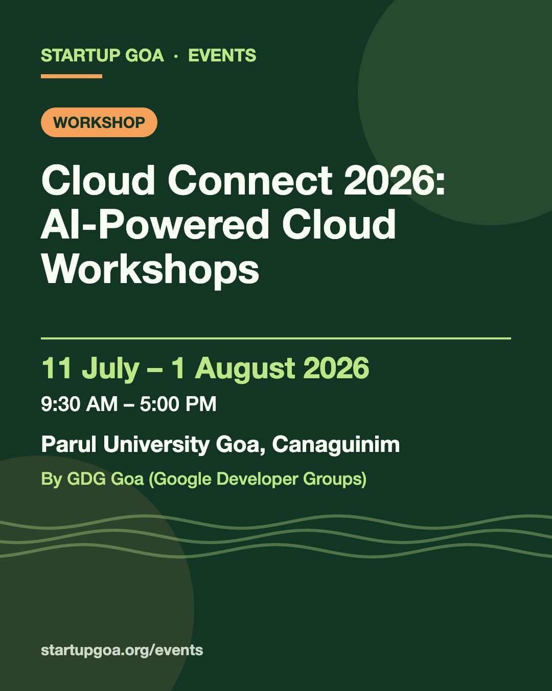 Poster: Cloud Connect 2026: AI-Powered Cloud Workshops, 11 July – 1 August 2026