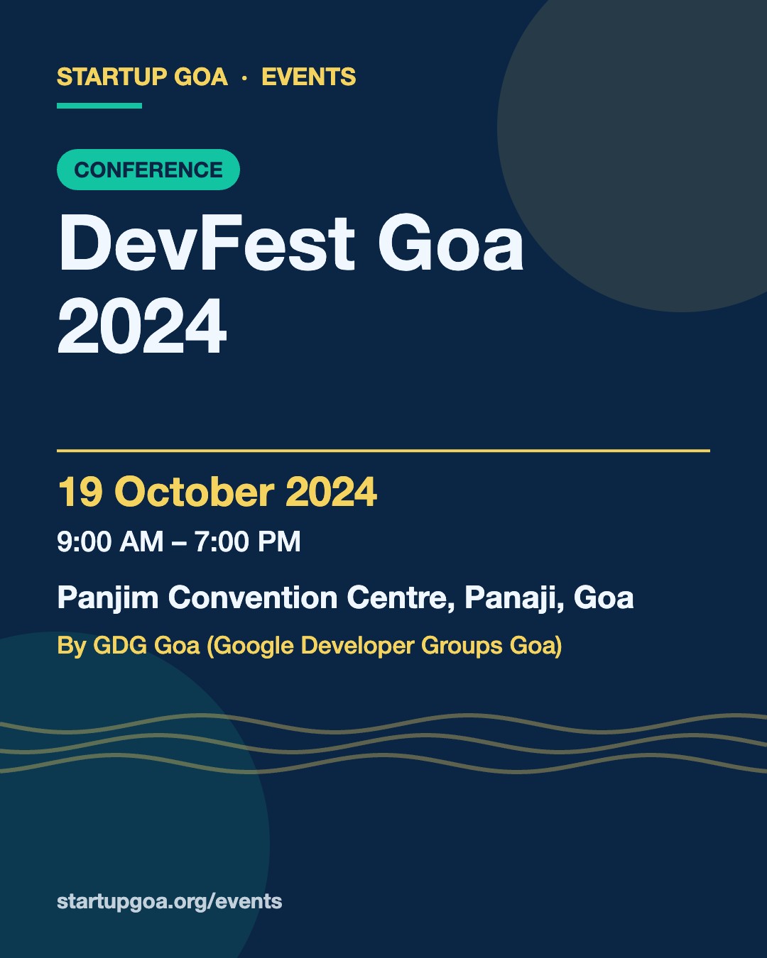 Poster: DevFest Goa 2024, 19 October 2024