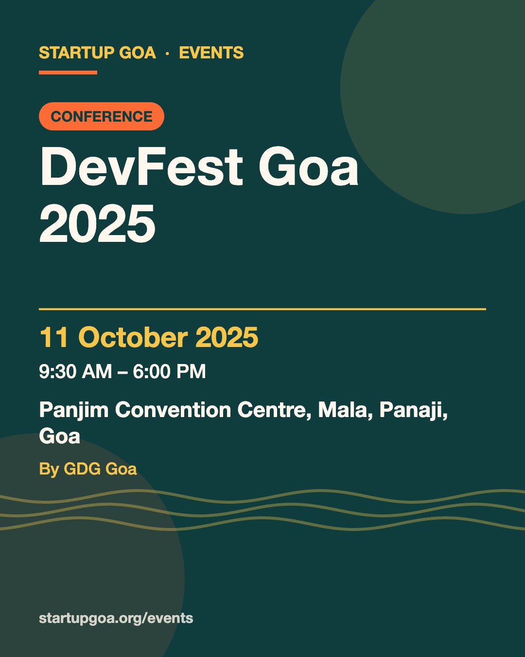 Poster: DevFest Goa 2025, 11 October 2025