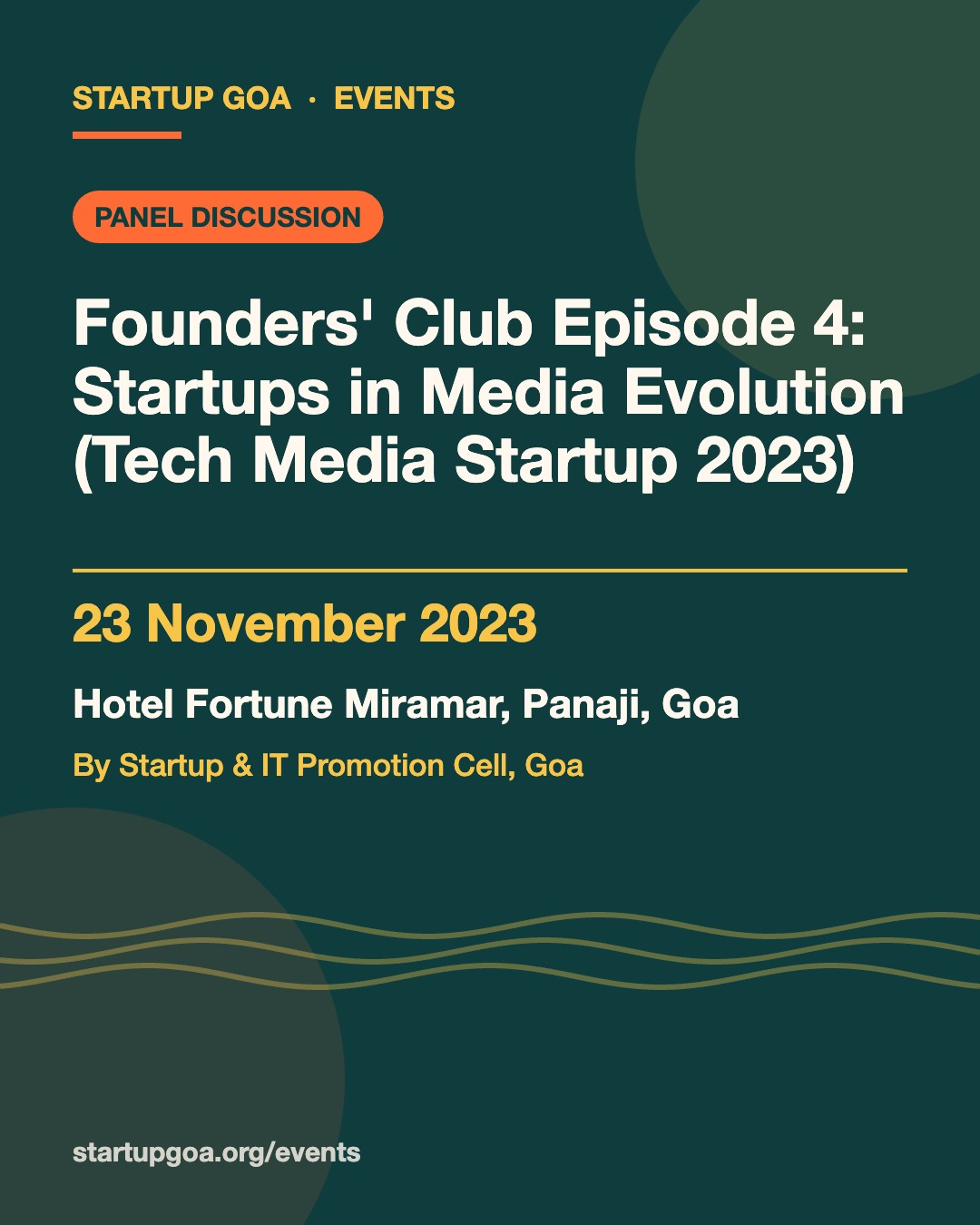 Poster for Founders' Club Episode 4: Startups in Media Evolution (Tech Media Startup 2023)