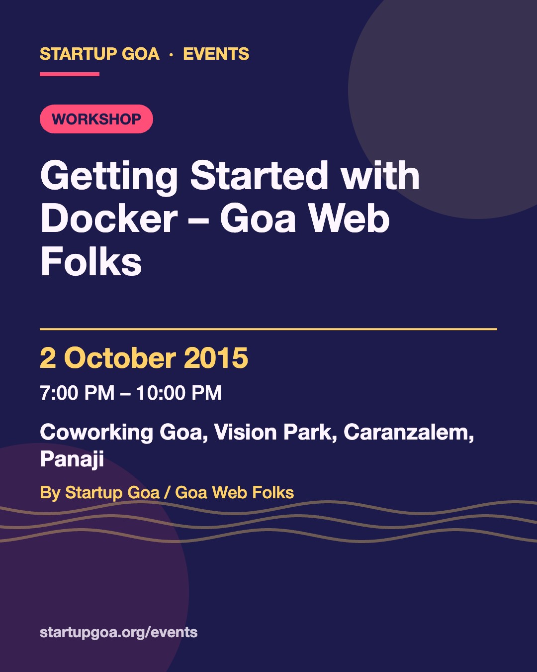 Poster: Getting Started with Docker – Goa Web Folks, 2 October 2015