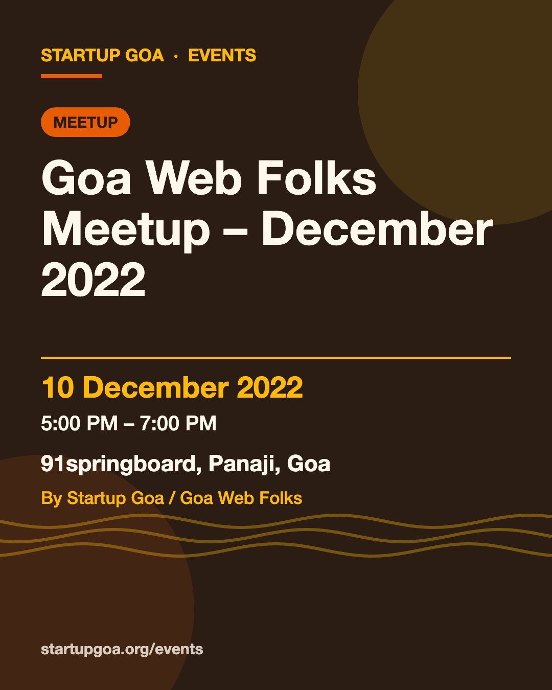Poster: Goa Web Folks Meetup – December 2022, 10 December 2022