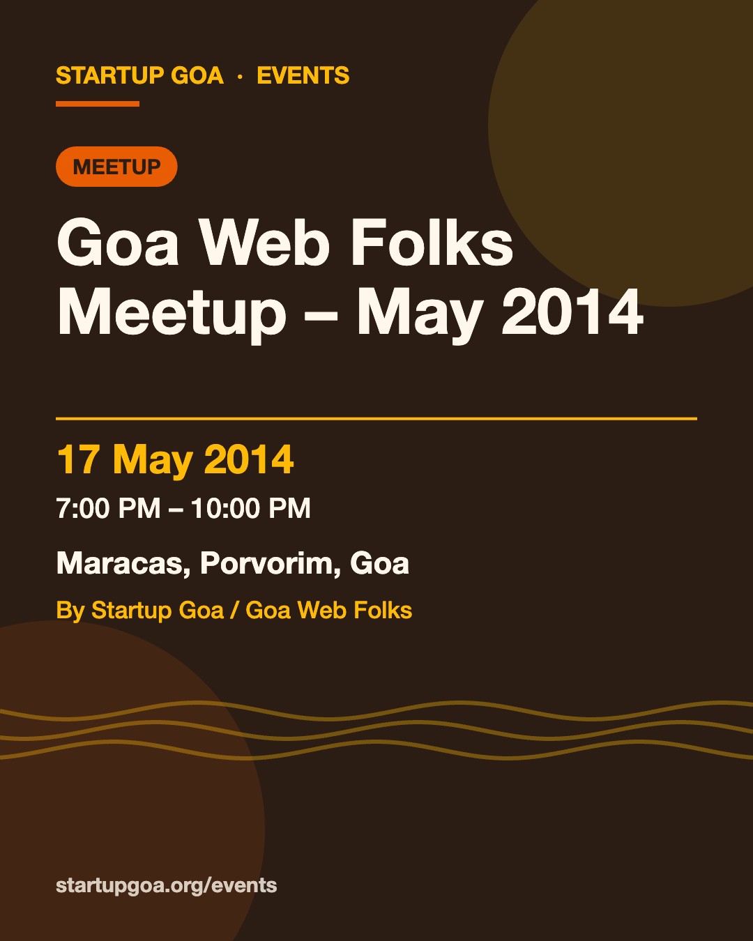 Poster: Goa Web Folks Meetup – May 2014, 17 May 2014