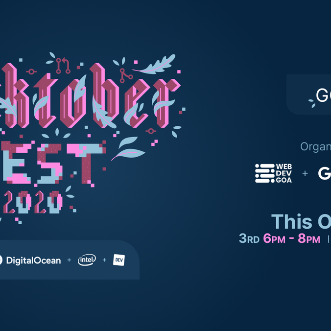 Poster for Hacktoberfest Goa 2020