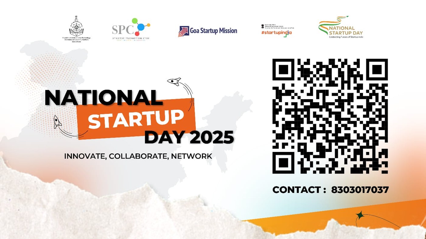 Poster for National Startup Day 2025 – Goa