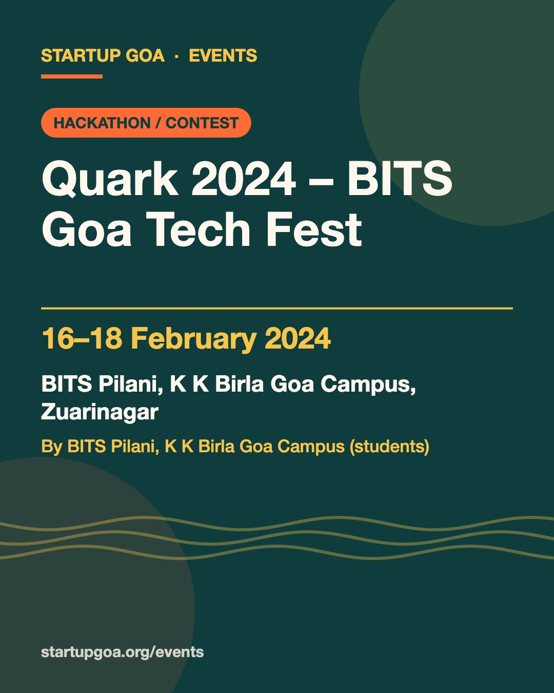 Poster for Quark 2024 – BITS Goa Tech Fest