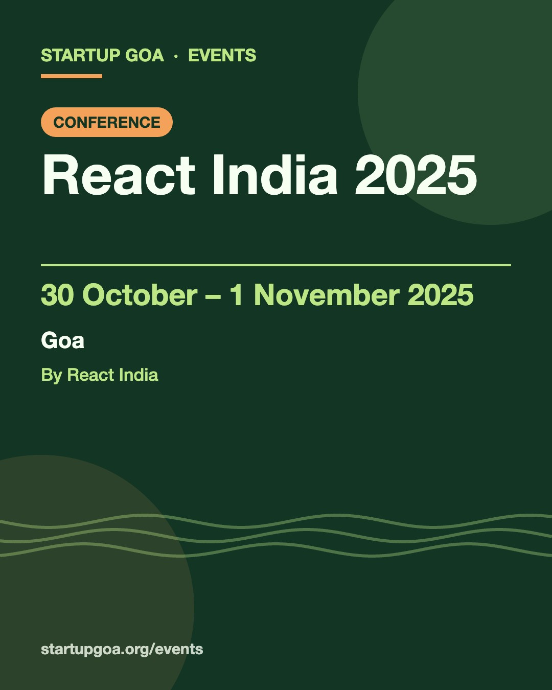 Poster: React India 2025, 30 October – 1 November 2025