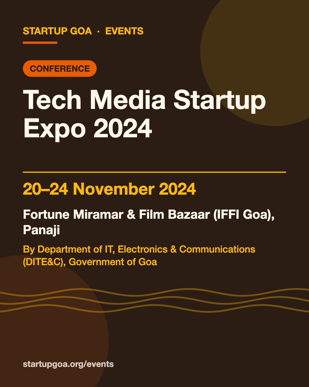 Poster: Tech Media Startup Expo 2024, 20–24 November 2024