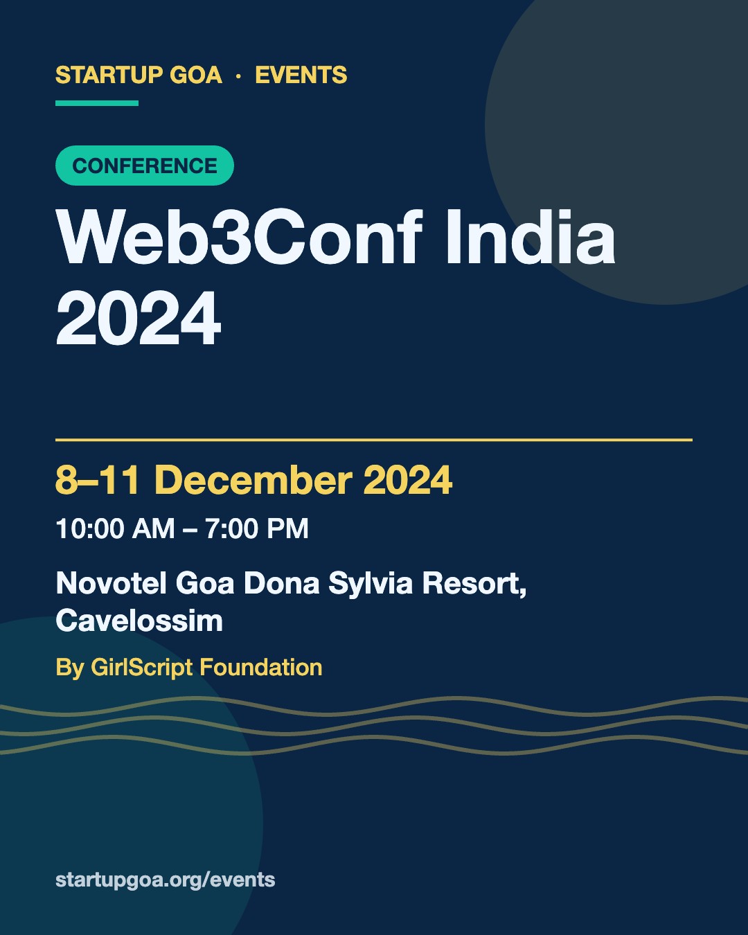 Poster for Web3Conf India 2024